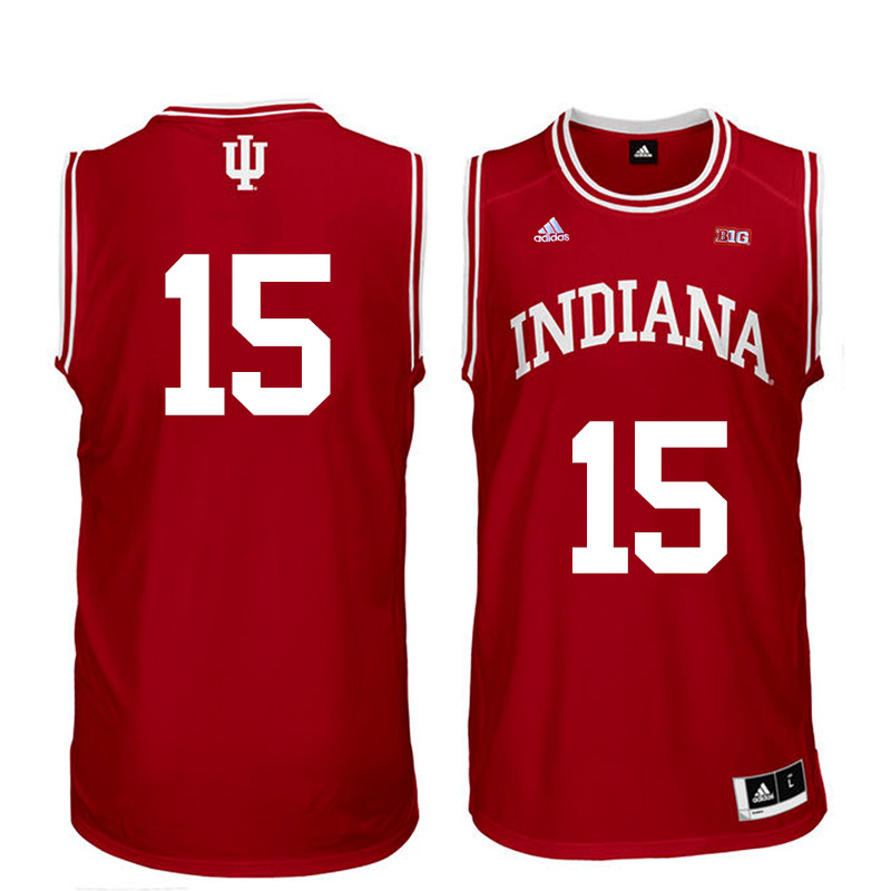Men Indiana Hoosiers #15 Zach McRoberts College Basketball Jerseys Sale-Red